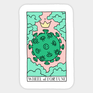 Wheel of Covid Fortune Tarot Card Sticker